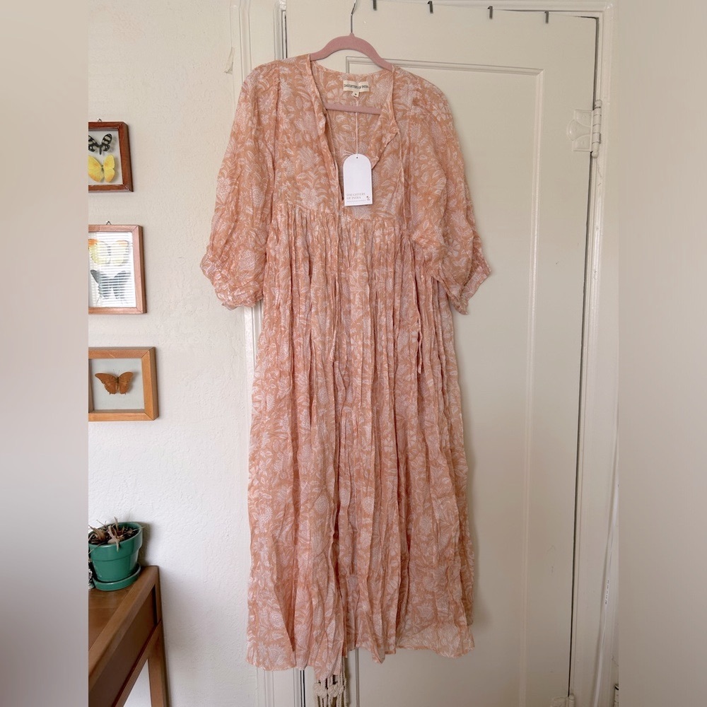 NWT Daughters of India Kyra maxi dress in Apricot Blush size M